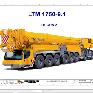 Liebherr LTM 1750-9.1 Z96020 Electric and Hydraulic Diagrams FR