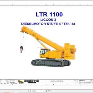 Liebherr LTR 1100 Z97515 Electric and Hydraulic Diagrams DE