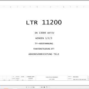 Liebherr LTR 11200 Z97562 Electric and Hydraulic Diagrams DE