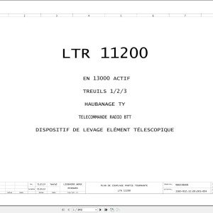 Liebherr LTR 11200 Z97562 Electric and Hydraulic Diagrams FR