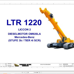Liebherr LTR 1220 Z96503 Electric and Hydraulic Diagrams DE