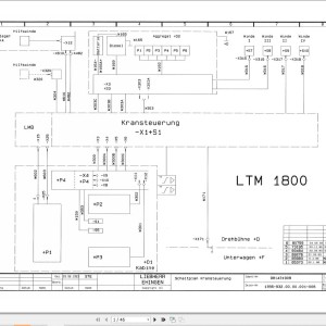 Liebherr LTR 1800 Z14291 Electric and Hydraulic Diagrams DE