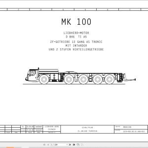 Liebherr MK 100 Z77250 Electric and Hydraulic Diagrams DE