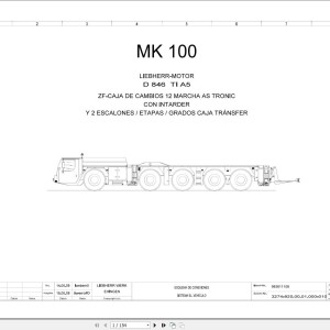 Liebherr MK 100 Z77250 Electric and Hydraulic Diagrams ES