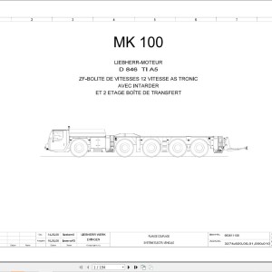 Liebherr MK 100 Z77250 Electric and Hydraulic Diagrams FR