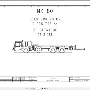 Liebherr MK 80 Z77064 Electric and Hydraulic Diagrams DE