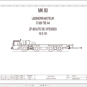 Liebherr MK 80 Z77064 Electric and Hydraulic Diagrams FR