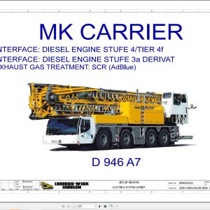 Liebherr MK 88 Z76588 Electric and Hydraulic Diagrams EN
