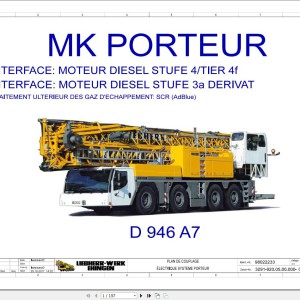 Liebherr MK 88 Z76588 Electric and Hydraulic Diagrams FR