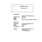 Liebherr A914 Litronic Original Operators Manual 12217717 2021