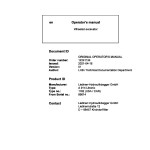 Liebherr A914 Litronic Original Operators Manual 12241134 2021