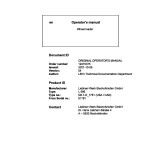 Liebherr L586 Original Operators Manual 12270375 2021