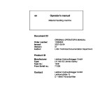 Liebherr LH150EC Litronic Gantry Original Operators Manual 71308 2021