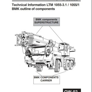 Liebherr LTM 1055-3.1 OW - 02 Outline Of Components BMK Manual