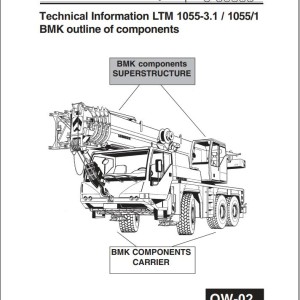 Liebherr LTM 1055-3.1 OW UW - 02 Outline Of Components BMK Manual