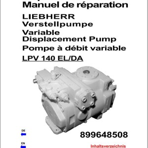 Liebherr LTM 1055-3.1 Pump Operation Repair Workshop Manual