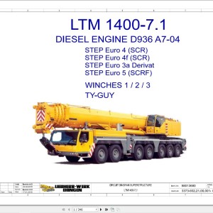 Liebherr LTM 1400-7.1 Electrical Hydraulic Schematics and Pneumatic Diagrams