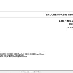 Liebherr LTM 1400-7.1 Error Code List & Diagnostics Manual