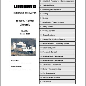 Liebherr R9350 R994B Litronic Service Manual 12.2021