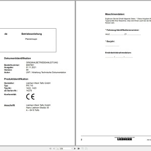 Liebherr PR 716 Operators Manual 9087061 2021 DE