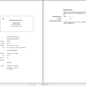 Liebherr PR 754 Litronic Operating Instructions 9085070 DE