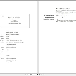 Liebherr PR 754 Litronic Operating Instructions 9085105 FR