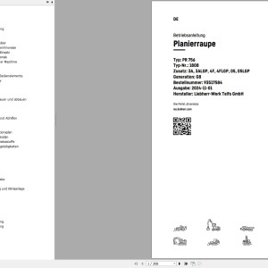Liebherr PR 756 3A To PR 756 05LGP Operating Instructions 93517584 2024 DE