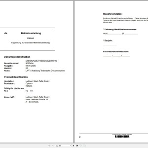 Liebherr RL 64 Cold Kit Operating Instructions 9085494 2020 DE
