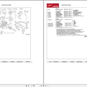 Linde H320-01 H50 H60 H70 H80 Parts Catalog