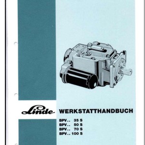 Linde BPV 35S 50S 70S 100S Workshop Manual TM2226 DE