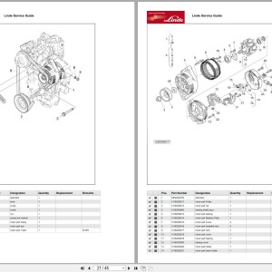 Linde H1220-01 Kubota LPG WG2503-L-L-LND-3 Engine Parts Catalog