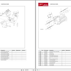 Linde H1220-01 Kubota SPL Diesel V2607-DI-E3B-LXM-2 Engine Parts Catalog