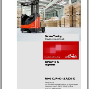 Linde R14G-12 R16G-12 R20G-12 Service Training Manual