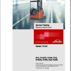 Linde Series 115-03 R14 R16 R20 Service Training Manual