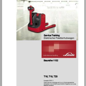 Linde Series 1152 T16 T18 T20 Service Training Manual DE