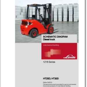 Linde Series 1218 HT25D HT30D Electrical and Hydraulic Diagrams