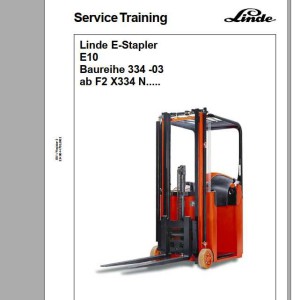 Linde Series 334 E10 Service Training Manual DE