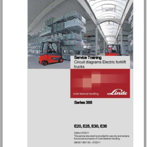 Linde Series 388 E20 E25 E30 E35 Electrical and Hydraulic Diagrams