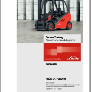 Linde Series 392 H20D-01 H25D-01 Electrical and Hydraulic Diagrams