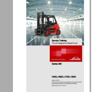 Linde Series 396 H50D H60D H70 H80D Electrical and Hydraulic Diagrams