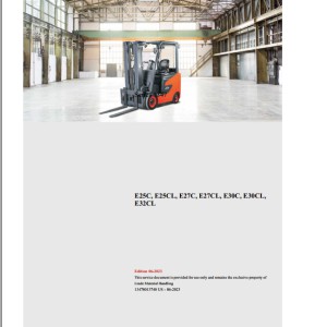 Linde E25C E25CL E27C E27CL E30C E30CL E32CL 1347-01 Production site Summerville Electrical Hydraulic Diagrams