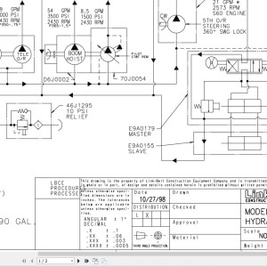 Link-Belt HTC-8649XXL Electrical and Hydraulic Diagram