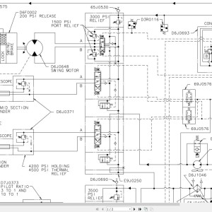 Link-Belt HTT-8670 Electrical and Hydraulic Diagram