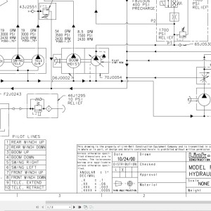 Link-Belt HTT-8670LB Electrical and Hydraulic Diagram