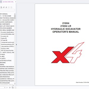 Link Belt 210X4 210X4 LR Operator's Manual 210X4-OM-LXG-03