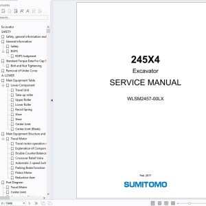 Link Belt 245X4 Service Manual WLSM2457-00LX