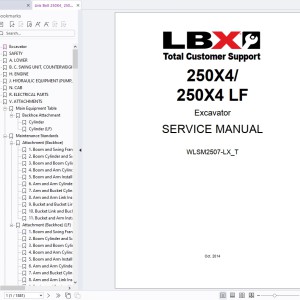 Link Belt 250X4 250X4 LF Service Manual WLSM2507-LX_T