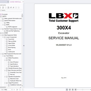 Link Belt 300X4 Service Manual WLSM3007-01LX