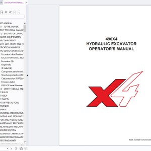 Link Belt 490X4 Operator's Manual 470X4-OM-LXG-01
