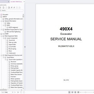 Link Belt 490X4 Service Manual WLSM4707-02LX